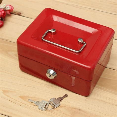 metal lock cash box housewares|metal money box with key.